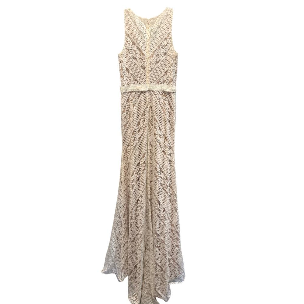 Nina Canacci Formal Evening Gown Prom Dress wedding Ivory Size 8